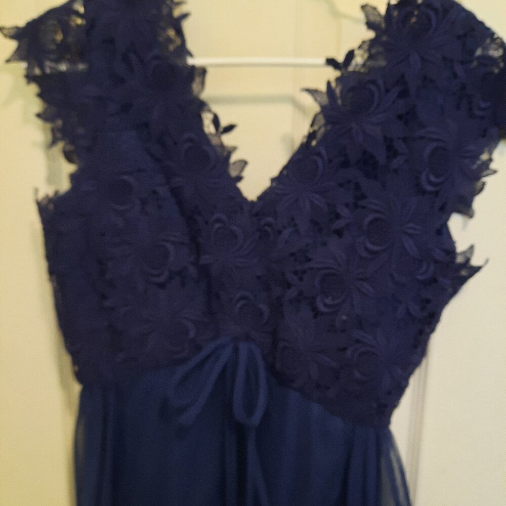 90% off Weddingg, Graduation Gala Gown Guipure Lace Bodice and Chiffon Skirt